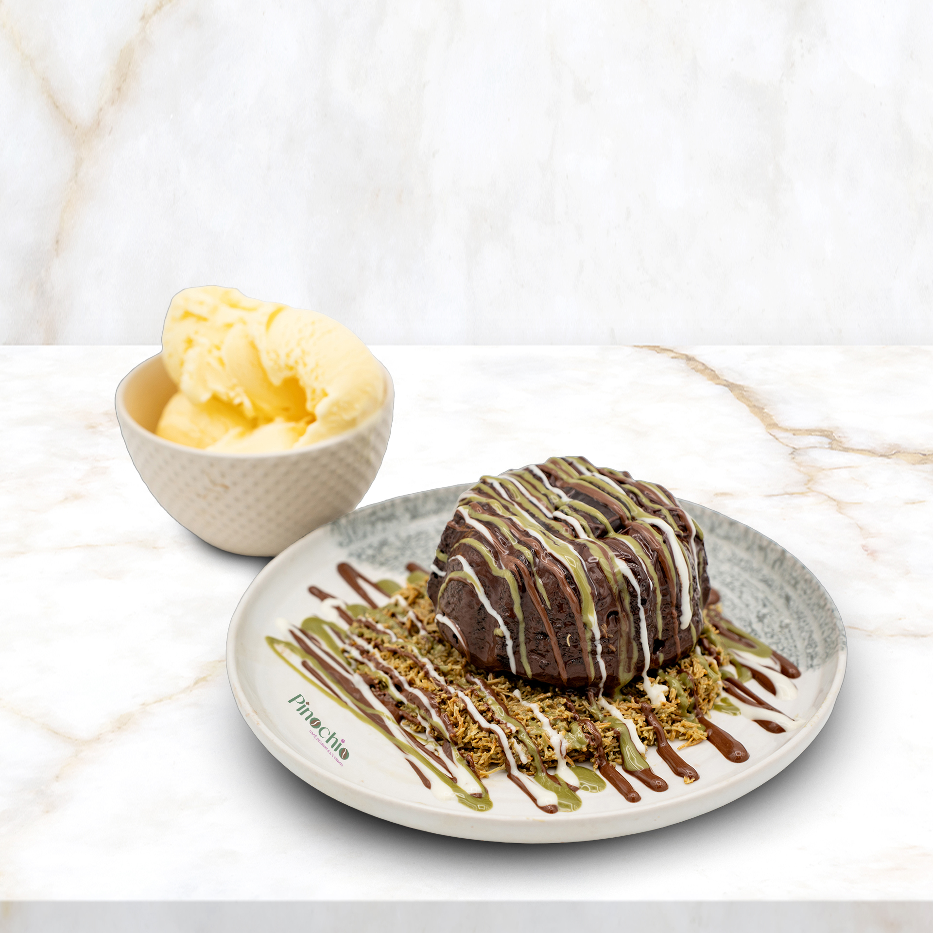 Dubai Kunafa Lava Cake
