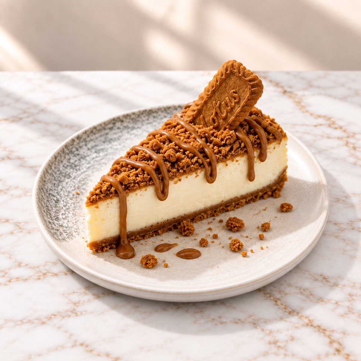 Lotus Biscoff Cheesecake Slice